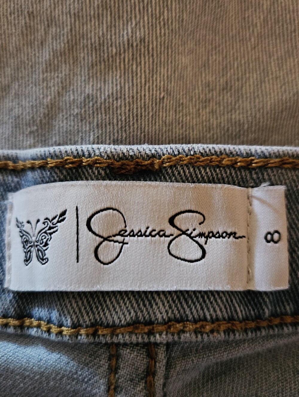 Jessica Simpson Floral Embroidered Zinnia Wide Leg Boyfriend Jeans Size 8 - Picture 5 of 8